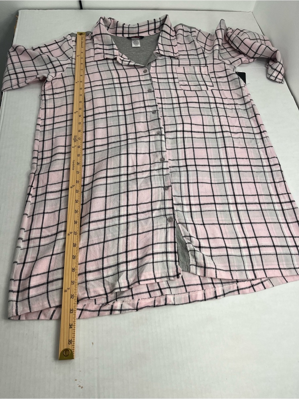 💗✨ NWT Ava Rose Plaid Button Front Tunic Top | Size Large ✨💗 - Picture 6 of 7